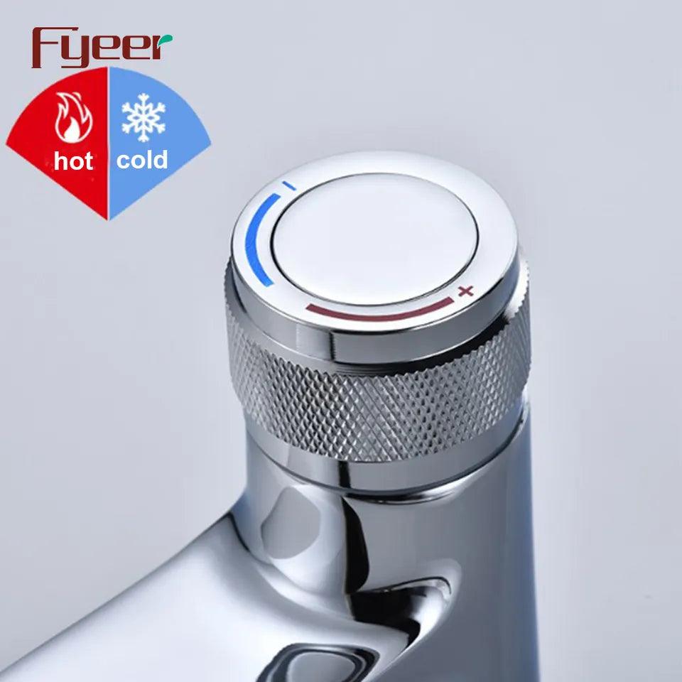 Fyeer Modern Chrome Bathroom Vanity Faucet - Northern Interiors