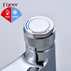 Fyeer Modern Chrome Bathroom Vanity Faucet - Northern Interiors
