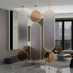 Geometric Decorative Glass Partition Screen Divider - Northern Interiors