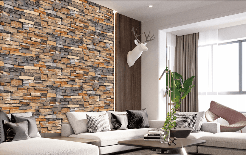 Gray Brick Pattern 3D Waterproof Wallpaper - Northern Interiors