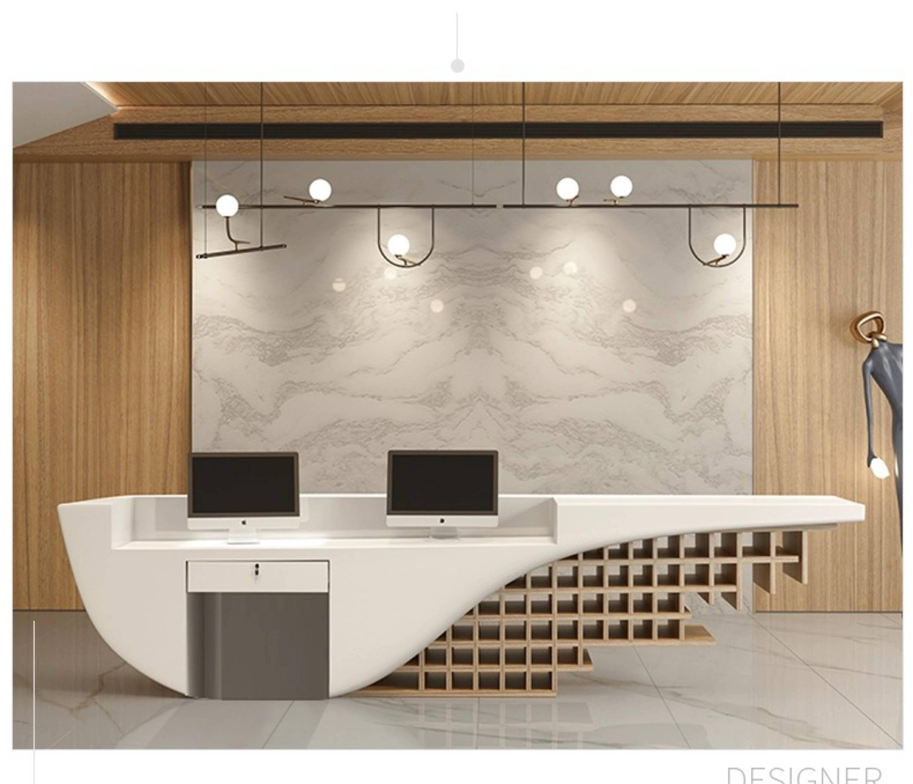 Executive Reception Honeycomb Modern Executive Reception Desk – Northern Interiors - CA