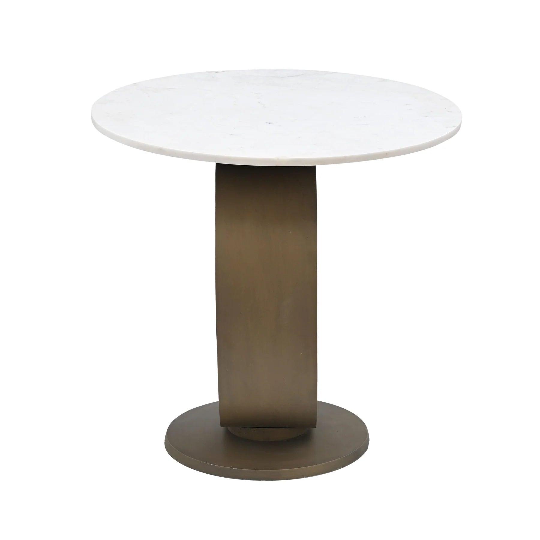Juno Marble top Brass Side Table - Northern Interiors