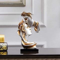 Kissing Couple Sculpture Decor - Northern Interiors