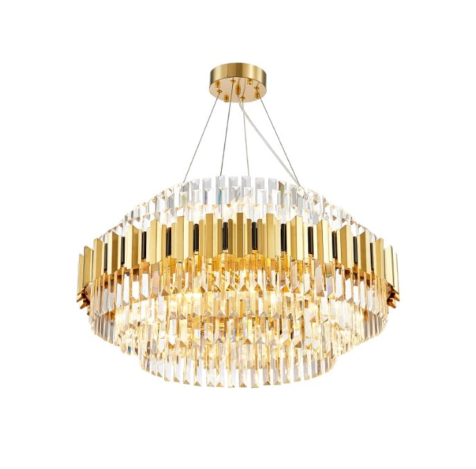 RISETTE Luxury Gold Crystal Chandelier