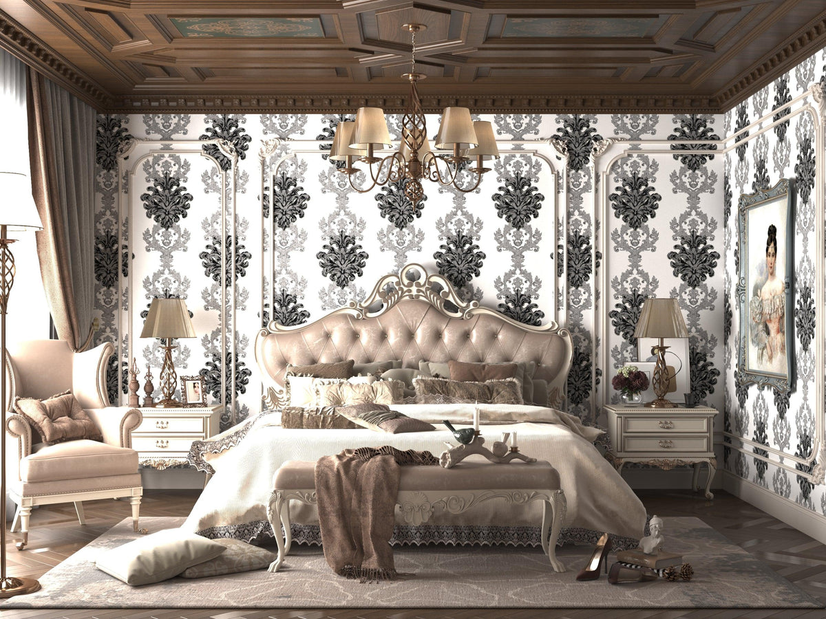 Luxury Classic Black and White Waterproof Wallpaper - Northern Interiors