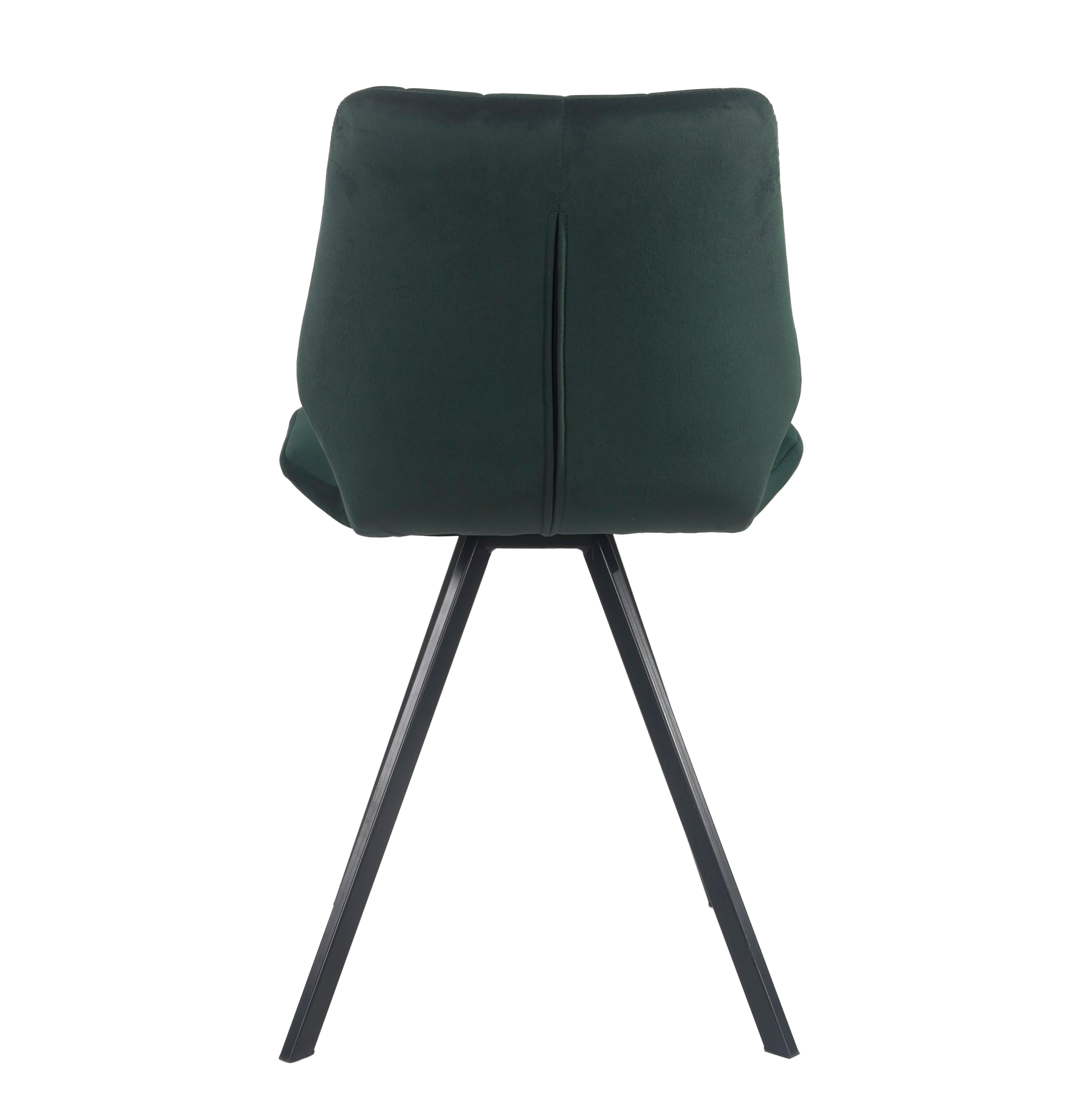 Malone Green Minimalist Velvet Dining Chair - Northern Interiors