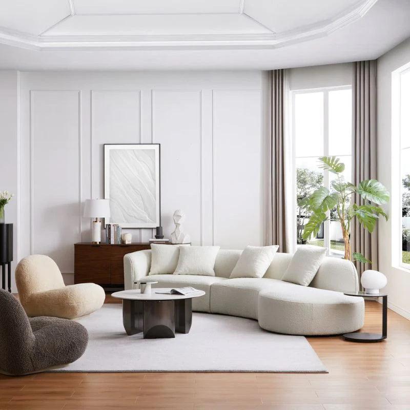Modern Curve Fabric Sectional Sofa - Northern Interiors