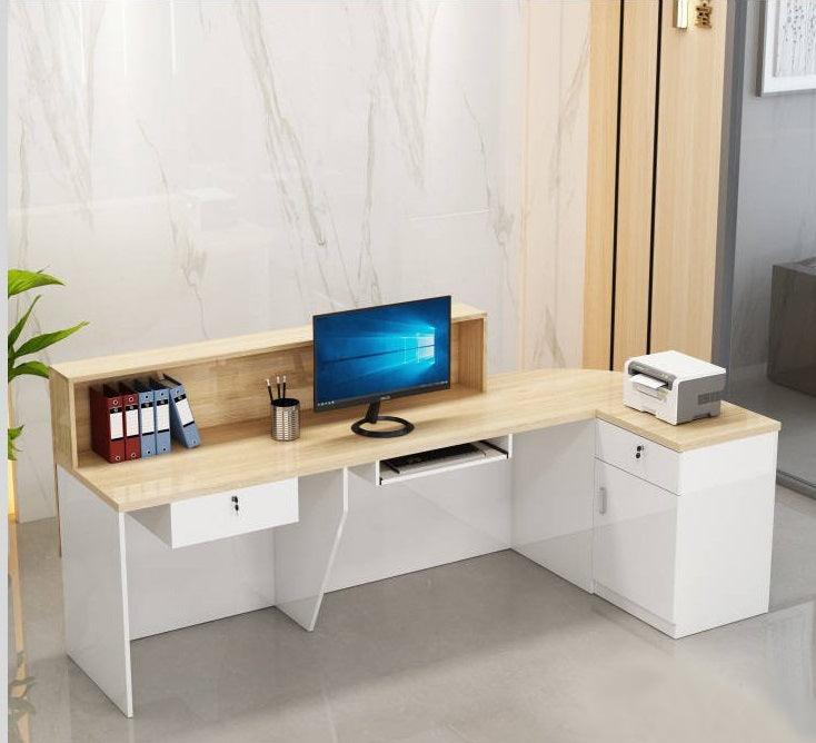Modern Reception Desk With Display Shelf Northern Interiors modern-reception-desk-with-display-shelf-northern-interiors