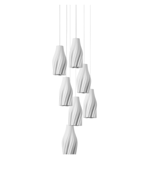 Posh 7-Light Round Multi-Drop Pendant