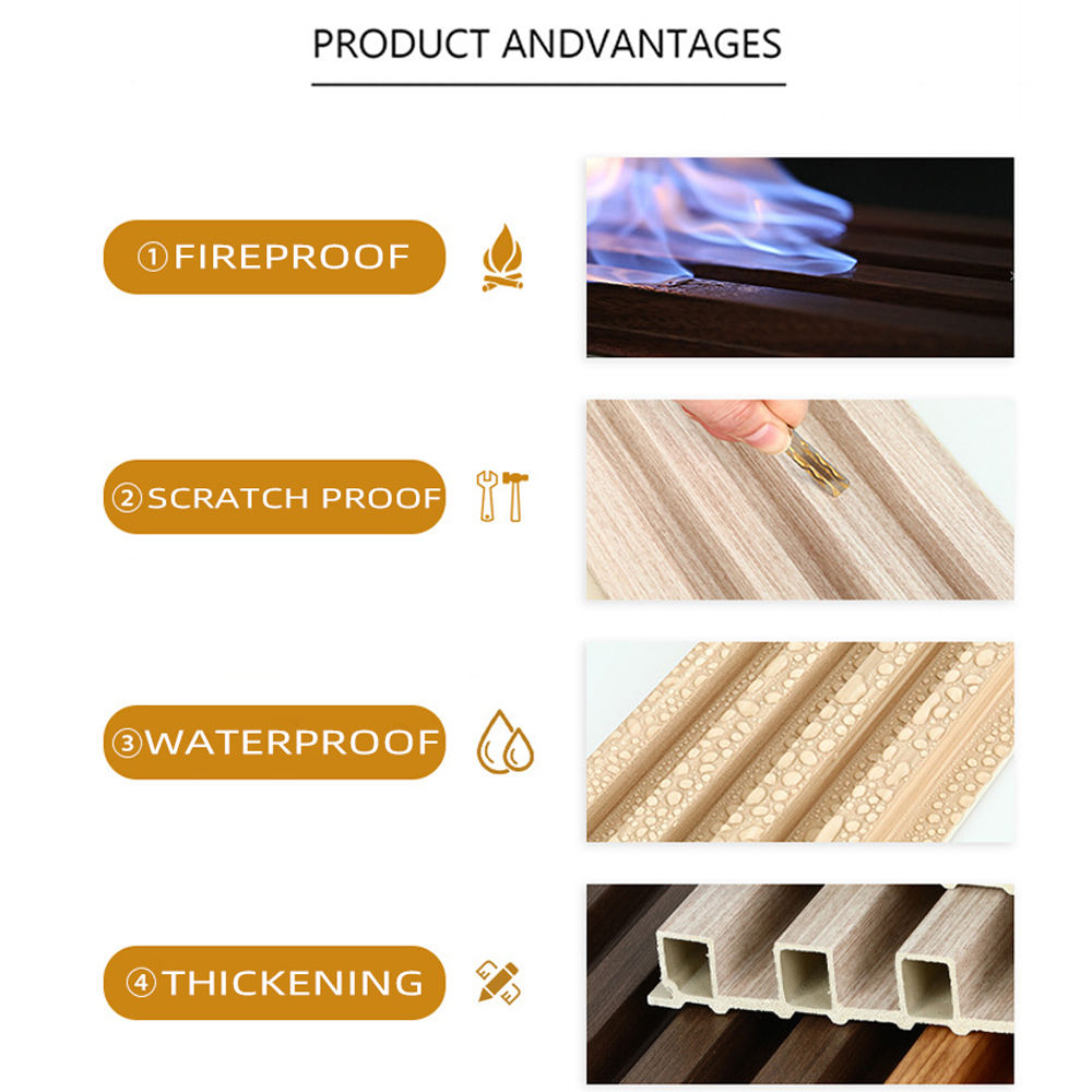 PVC Waterproof 3D Fluted Wall Panel Cladding