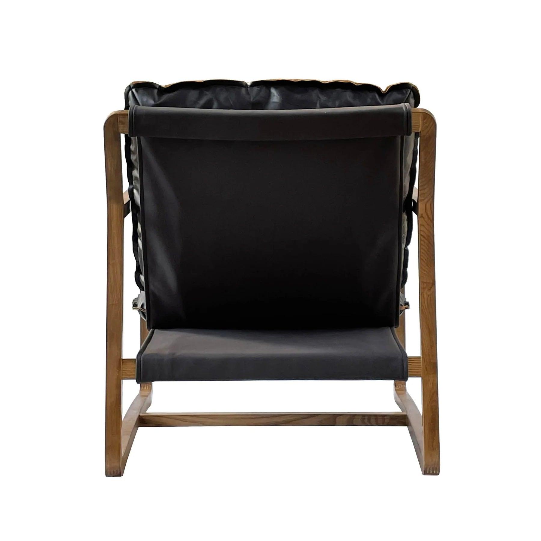 RELAX Black Leather Club Chair - Northern Interiors