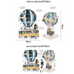 Removable wall decoration cartoon hot air balloon baby room decor stickers - Northern Interiors