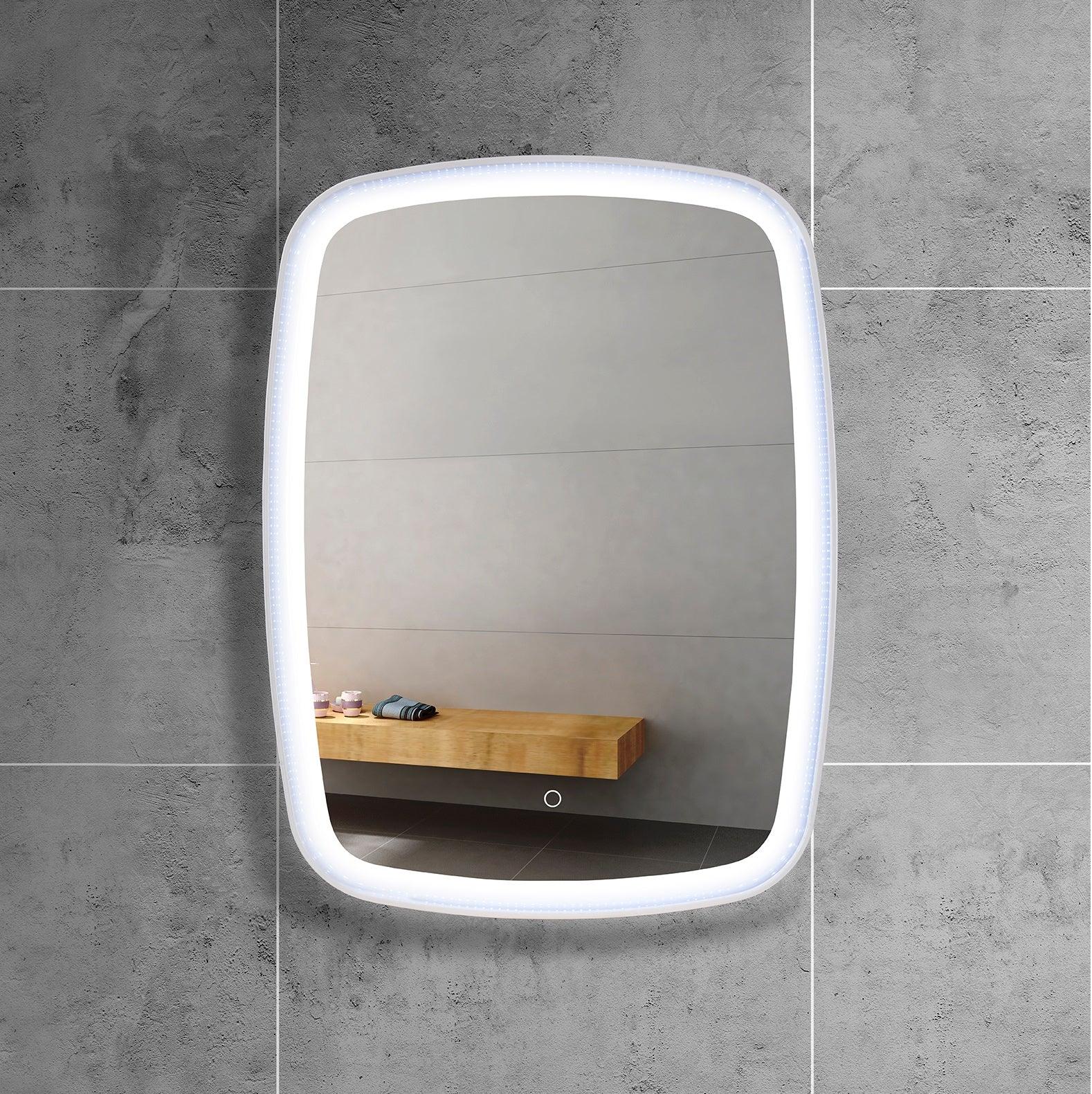 Rounded Rectangular LED Modern Mirror - Northern Interiors