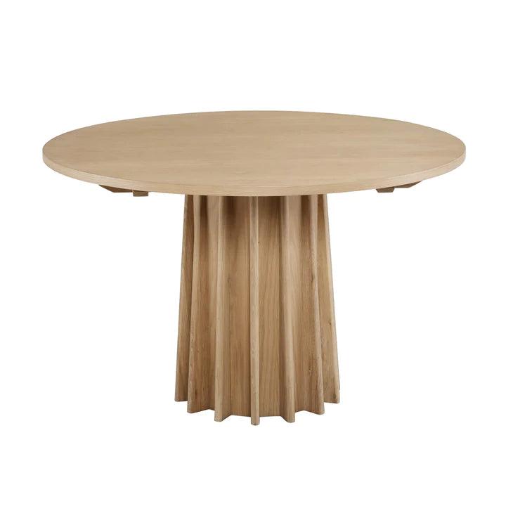 Sculpture Oak Round Dining Table - Northern Interiors