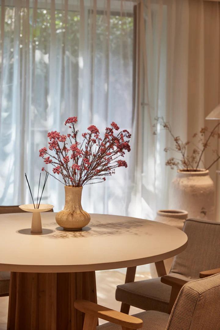 Sculpture Oak Round Dining Table - Northern Interiors