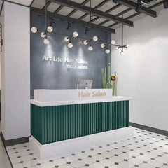 Slat Panel Modern Salon Reception Desk - Northern Interiors