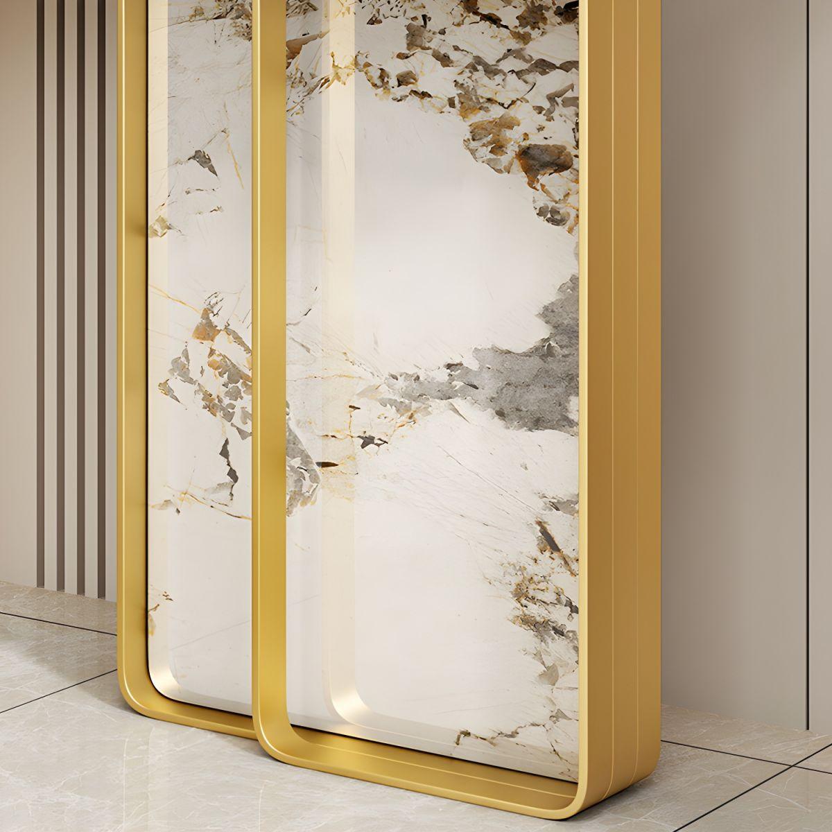 StoneX Gold Stainless steel Marble Console Table - Northern Interiors