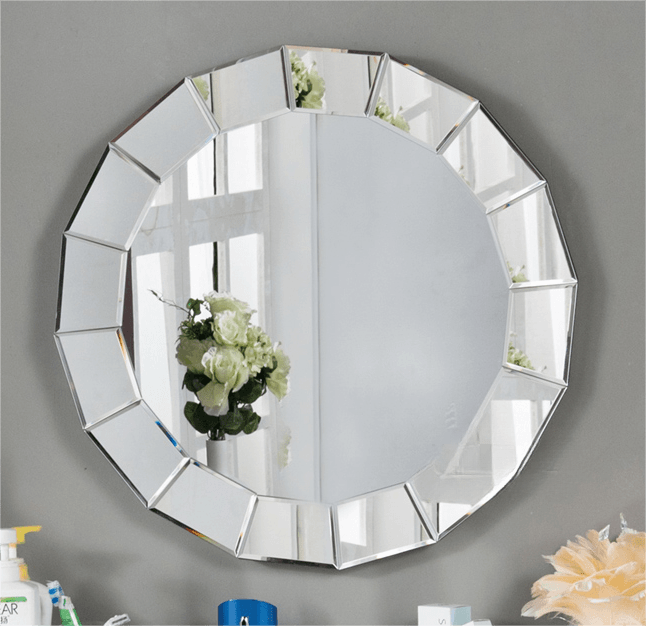 Stylish Modern Silver Round Wall Mirror - Northern Interiors