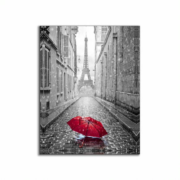 Red Umbrella Canvas Art
