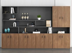 Modern Gray Executive Luxury Straight Office Desk