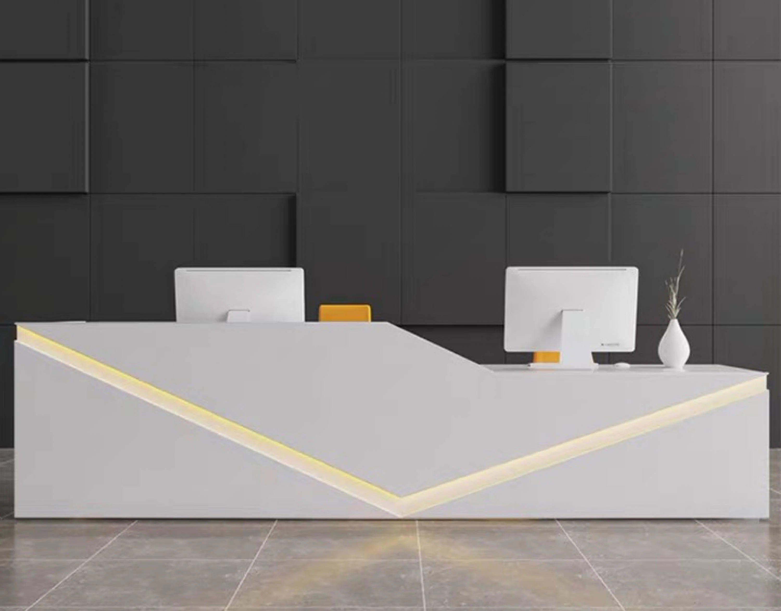 Point Reception Led X-DESK LED Modern Reception Desk – Northern Interiors - CA
