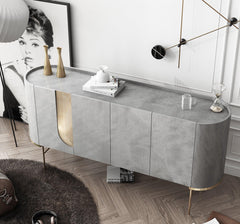 ANTIGUA Modern Flat Pack Grey Sideboards Cabinet - Northern Interiors