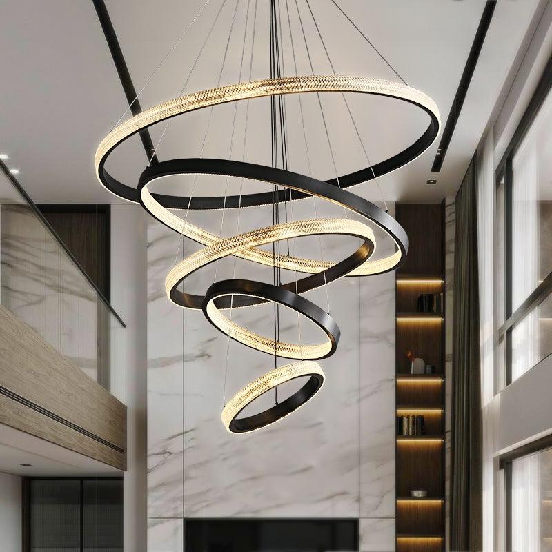 Black Modern Luxury LED Pendant Light - Northern Interiors