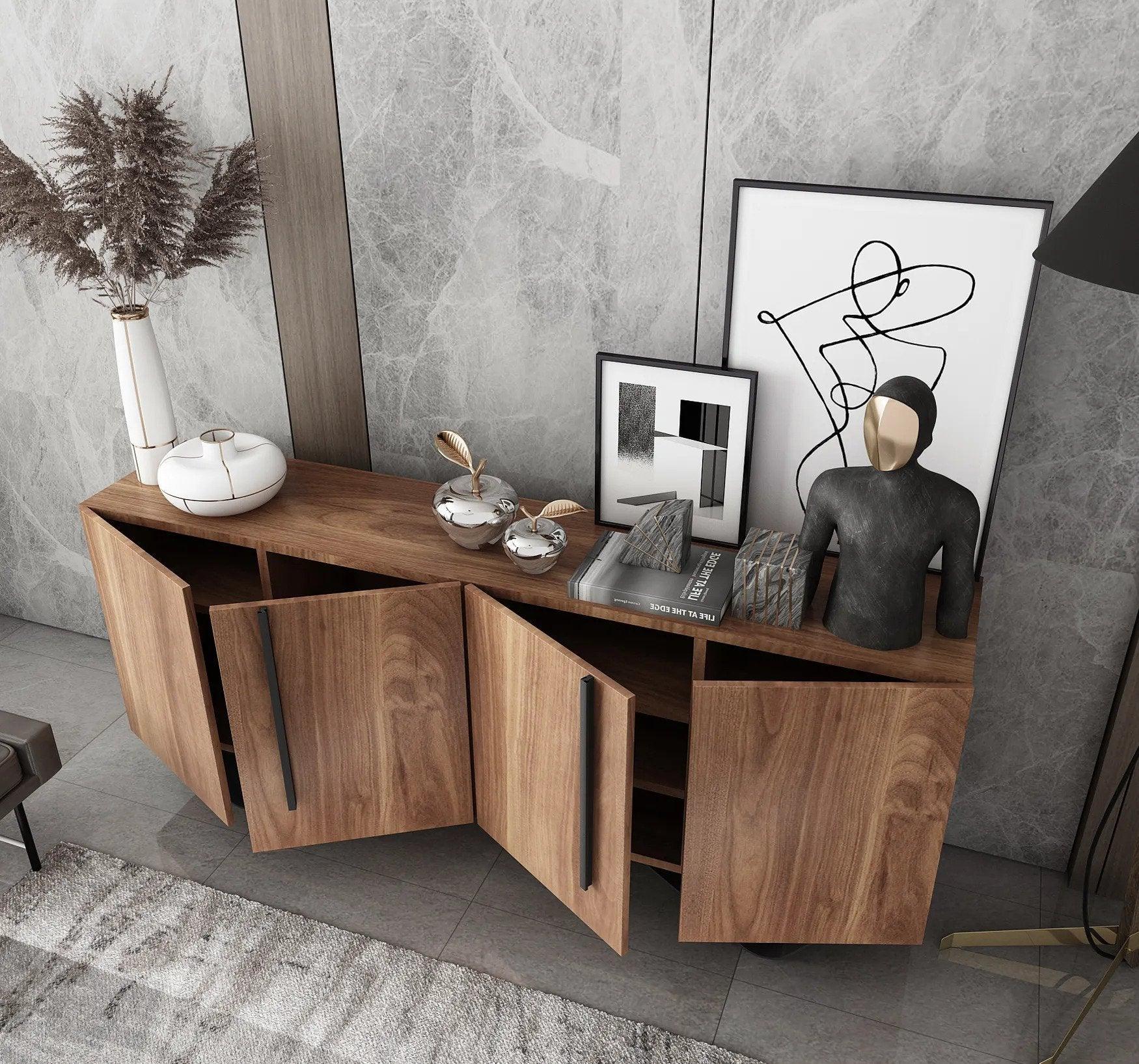 Nordic modern solid wood dining room sideboard Cabinet - Northern Interiors