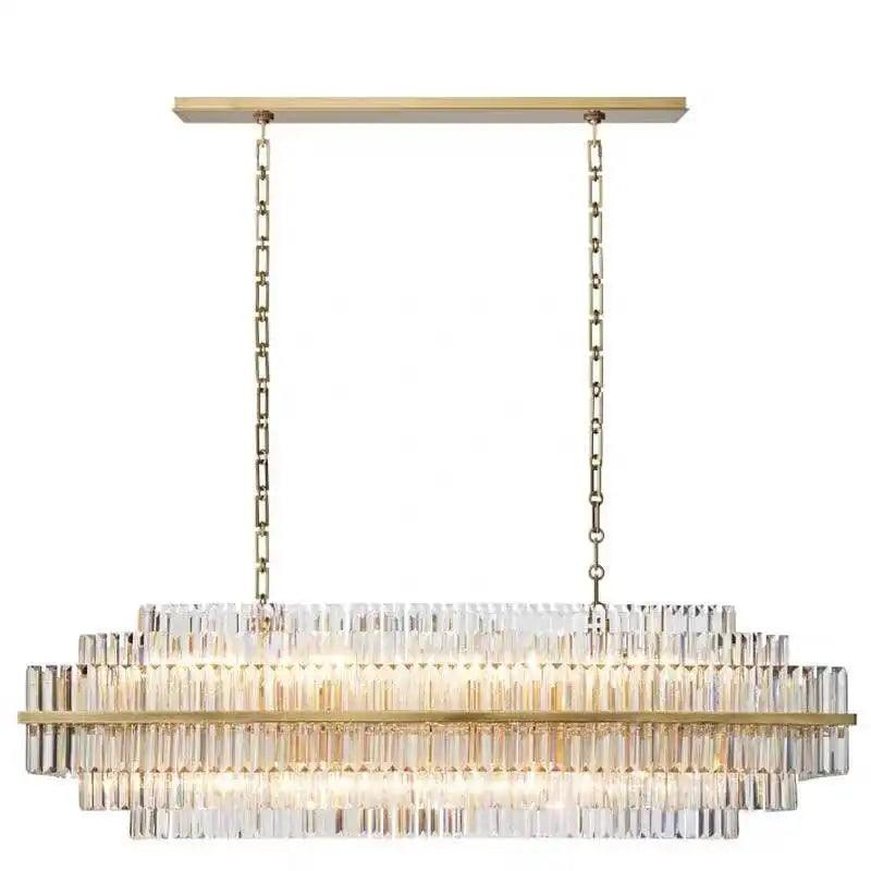 RAZZOR Luxury Crystal Linear Chandelier - Northern Interiors