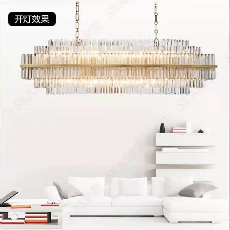 RAZZOR Luxury Crystal Linear Chandelier - Northern Interiors