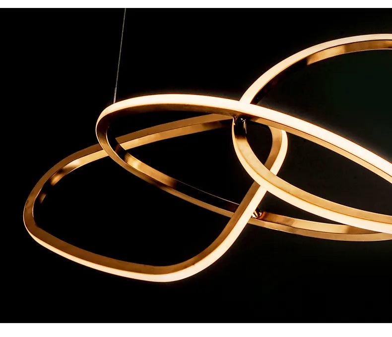 TWIST Modern Luxury Gold LED Linear Pendant Light - Northern Interiors