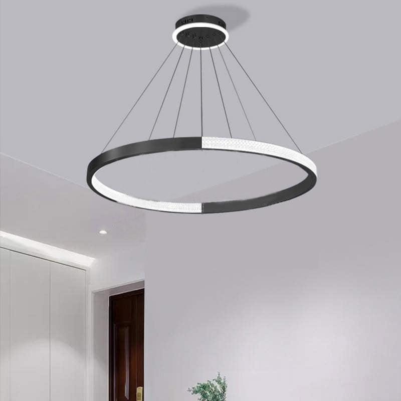 YingYang Modern Luxury Black Single Ring LED Pendant Light - Northern Interiors